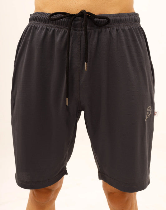 LB. Charcoal Gray Air Mesh Training Shorts LookBuy247